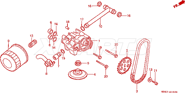 Billede af (15410-MCJ-505) OIL FILTER CARTRI