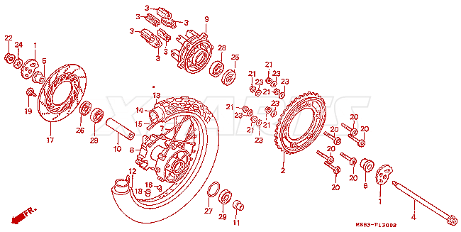 Billede af RUBBER,RR.WHEEL D