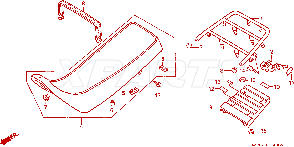 Billede af RUBBER,SEAT CUSH