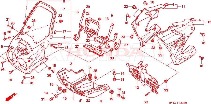 Billede af SCREW,FAIRING SET
