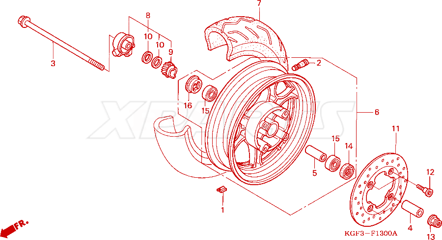 Billede af (90105-MV9-003) BOLT,ENG HANG B