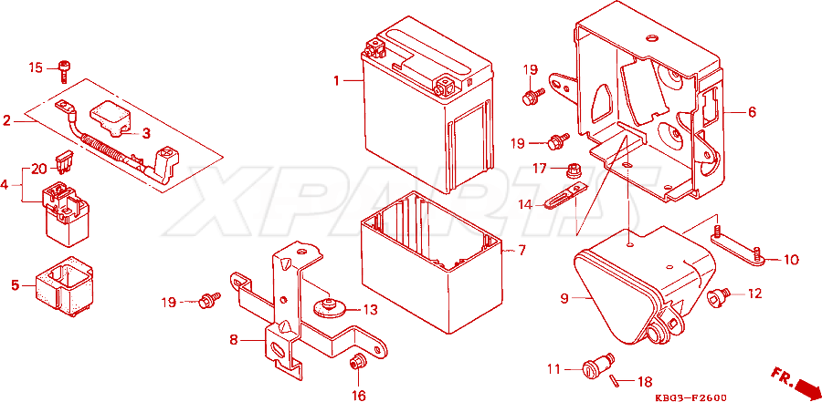 Billede af RUBBER,BAT.BOX