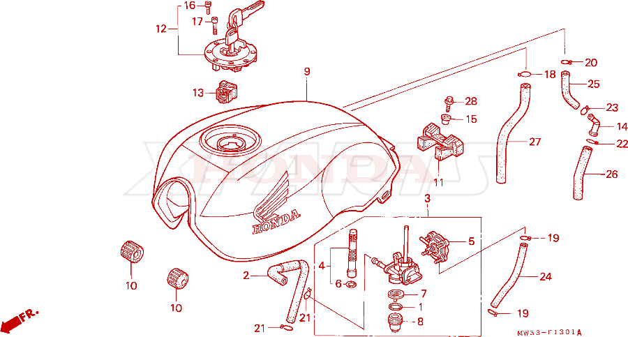 Billede af CUSH,FUEL TANK RR