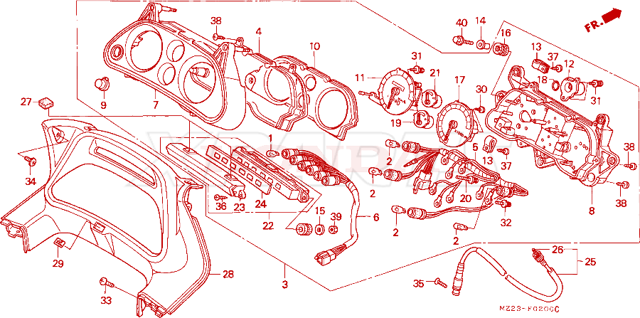 Billede af SCREW,VISOR SETTI
