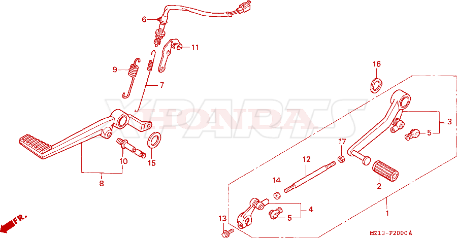 Billede af PEDAL,RUBBER