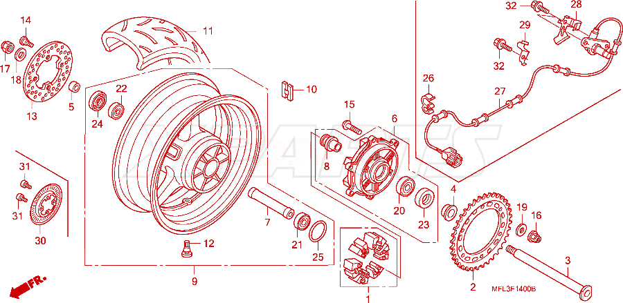 Billede af NUT,U,10MM