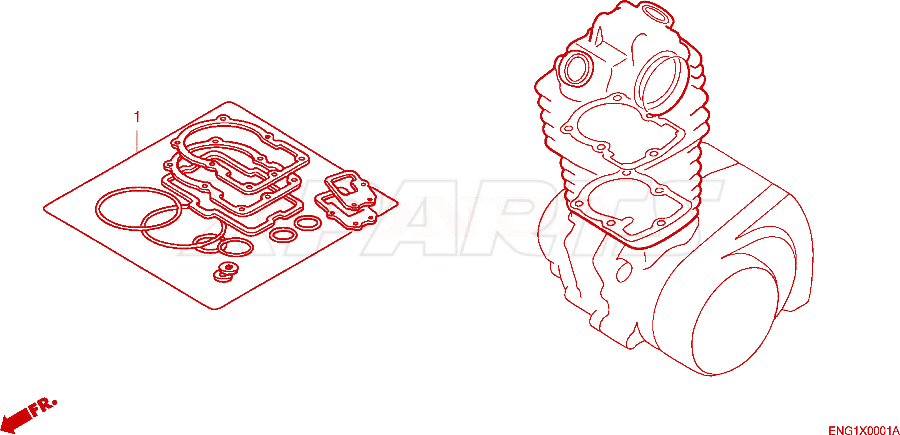 Billede af GASKET,HEAD COVER