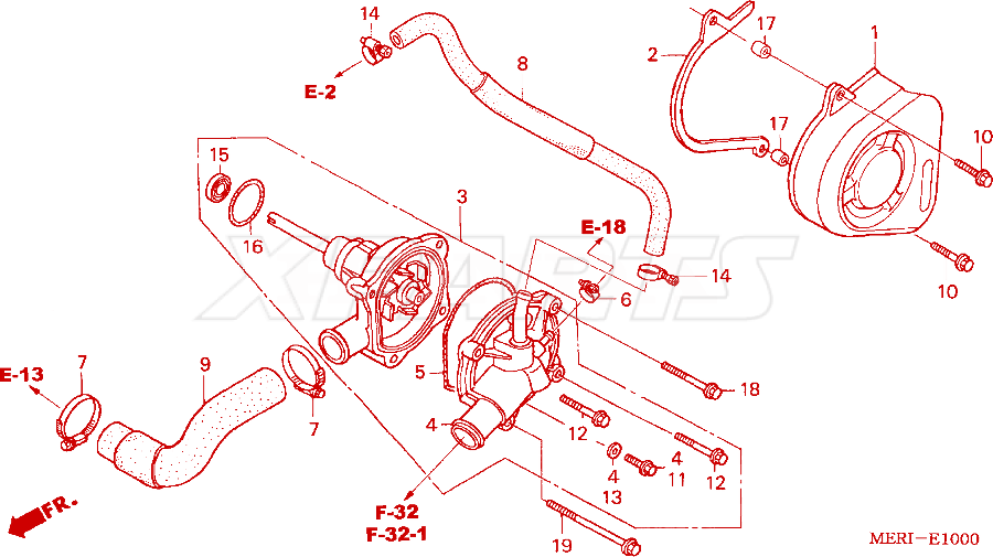 Picture of GASKET,WATER PUMP