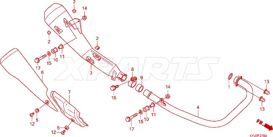 Billede af GASKET,EXH.PIPE