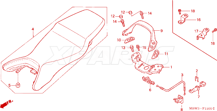 Billede af STAY,SEAT LOCK CA