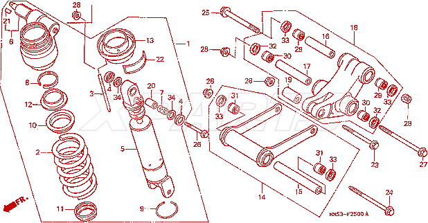 Billede af BUSH,DAMPER UPPER