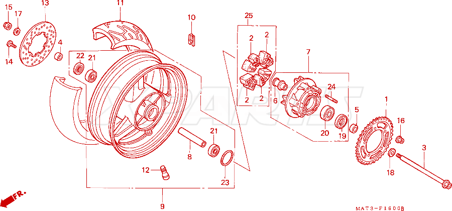 Billede af DAMPER,RR WHEEL