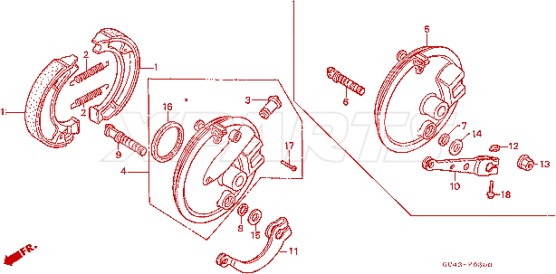 Billede af SHOE SET,BRAKE