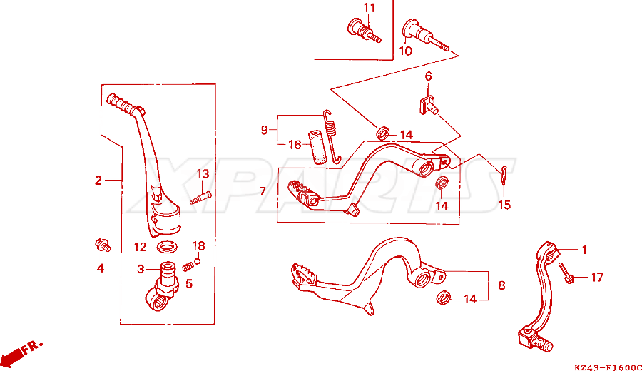Billede af SHAFT BRAKE PIVOT