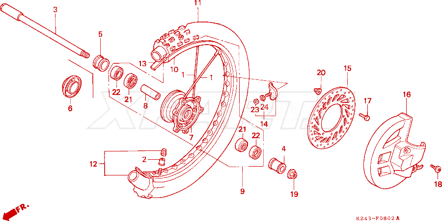 Billede af SPOKE SET,FR