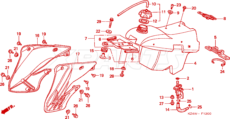 Billede af BAND,TANK REAR