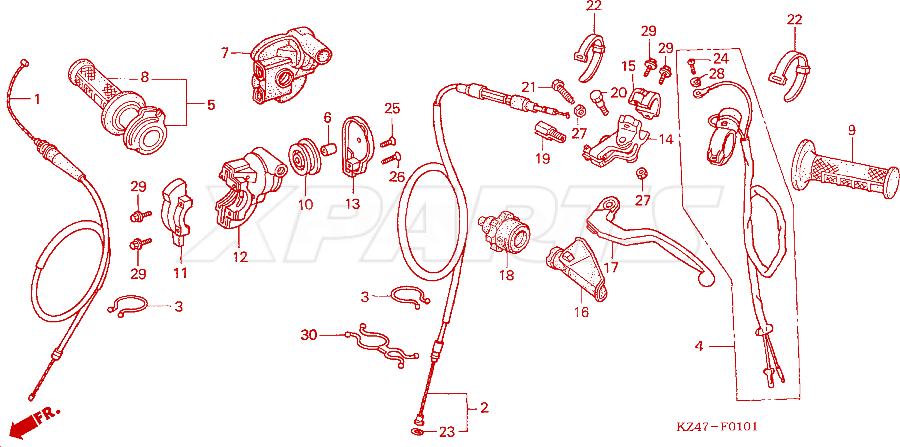 Billede af CABLE COMP,CLUTCH