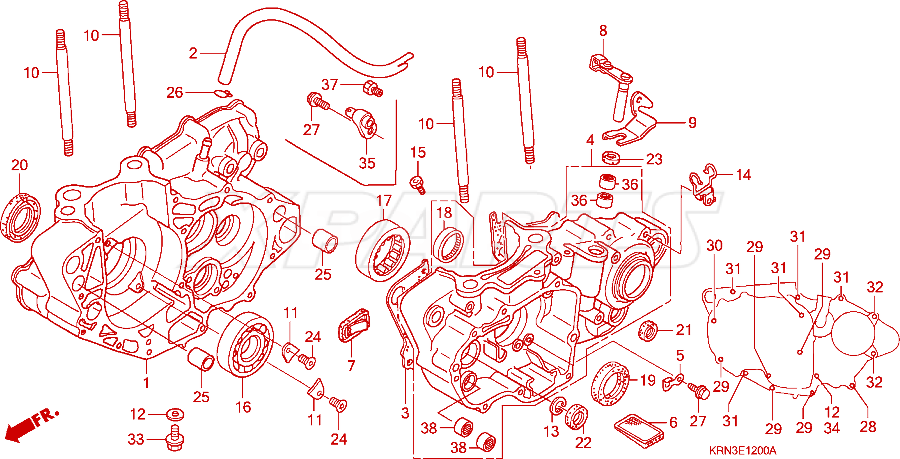 Billede af SCREW,FLAT SPL 6X