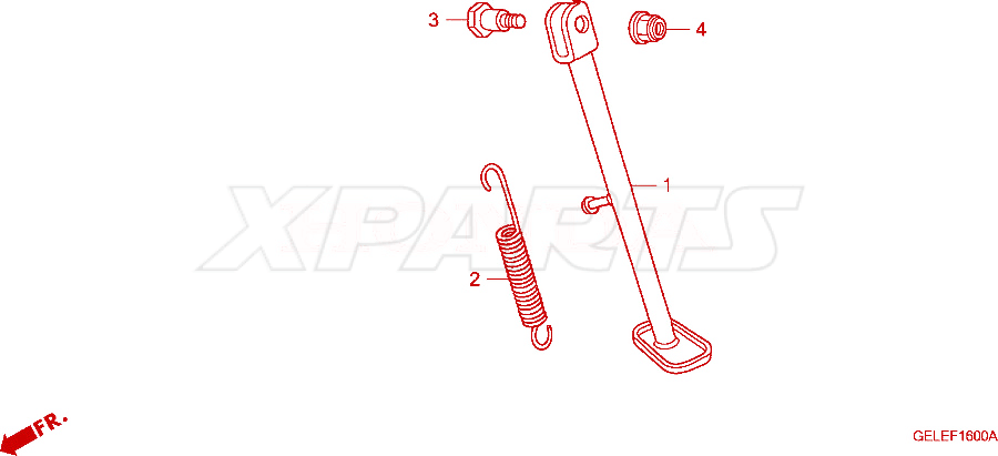 Billede af SPRING,SIDE STAND