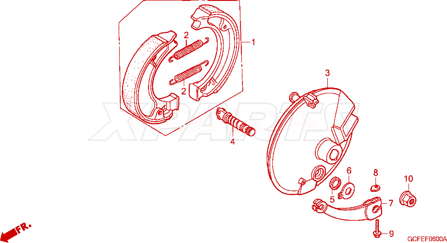Billede af SHOE SET,BRAKE