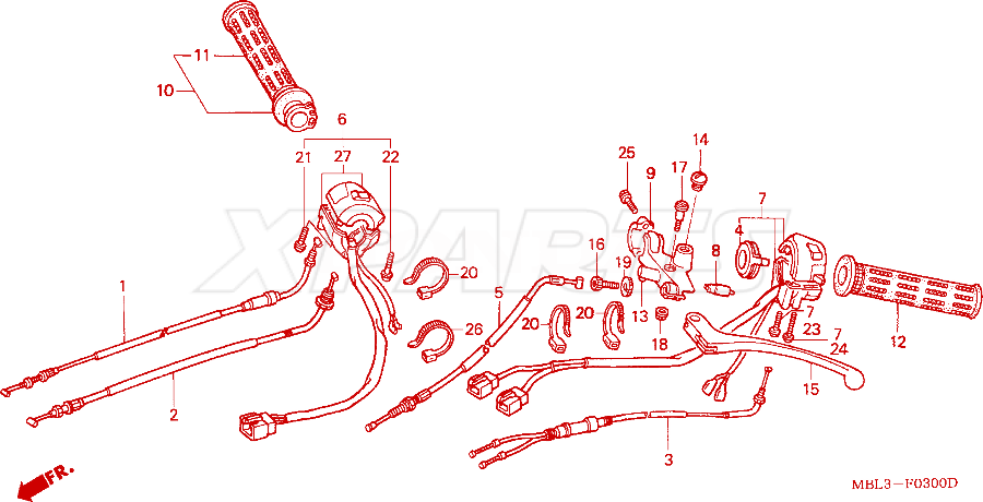 Billede af CABLE COMP,CLUTCH