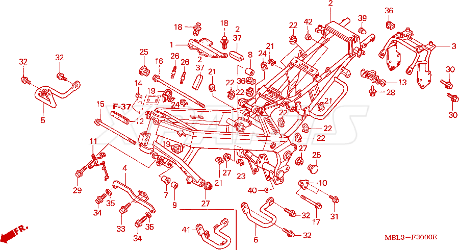 Billede af RUBBER,SEAT SIDE