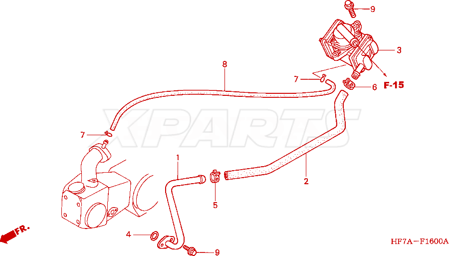 Billede af CLIP,FUEL HOSE