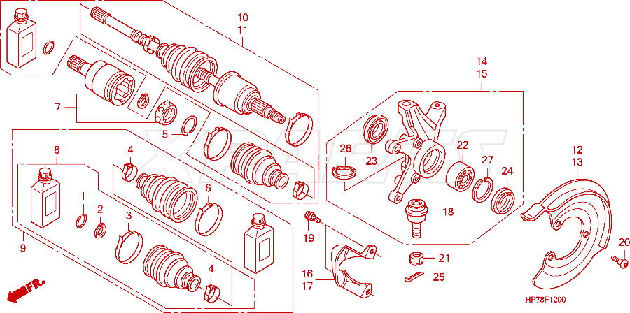 Billede af SHAFT SET,L.FR.DR