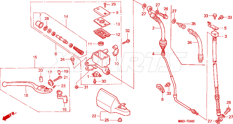 Billede af LEVER ASSY,R HAND