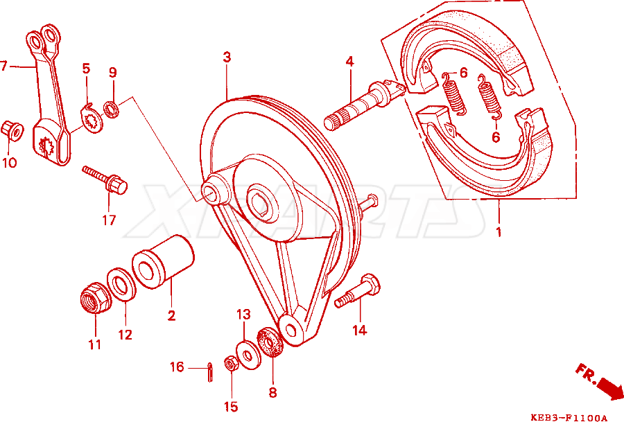 Billede af SHOE SET,BRAKE