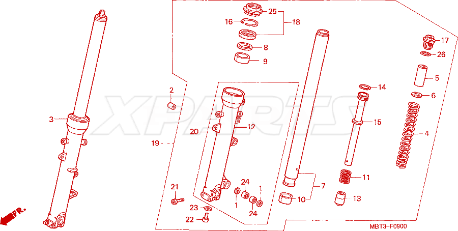 Billede af PIPE COMP,FR FORK