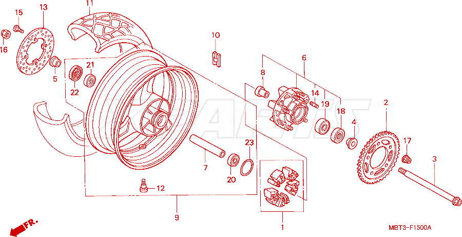 Bild von DAMPER SET,WHEEL
