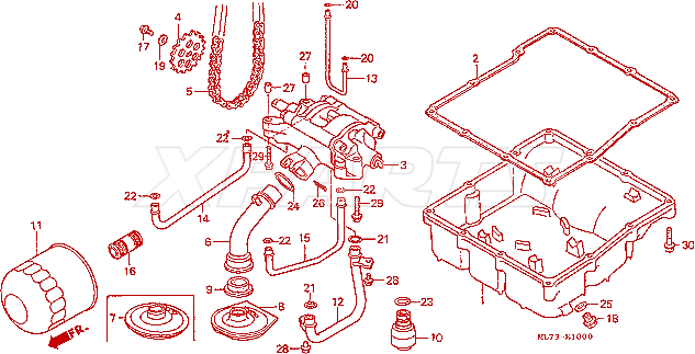 Billede af CHAIN,OIL PUMP