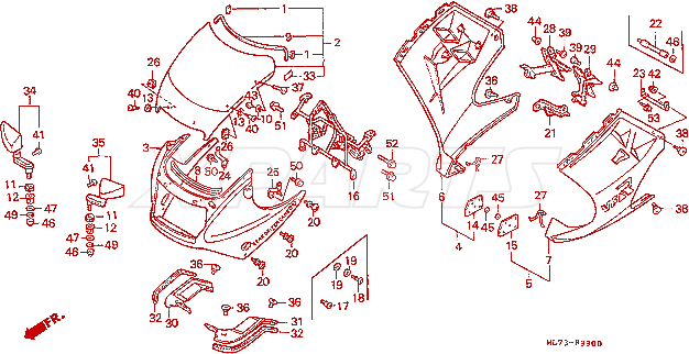 Billede af SCREW,FAIRING SET