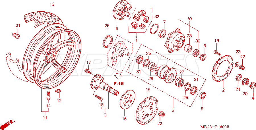 Billede af BOLT,FLANGE SOCKE