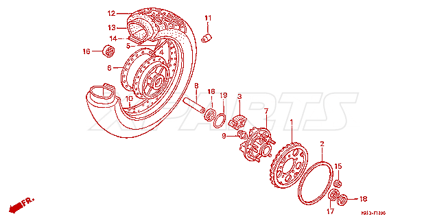 Billede af SPOKE SET,A RR