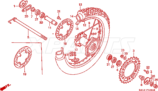 Billede af COLLAR,RR.WHEEL S
