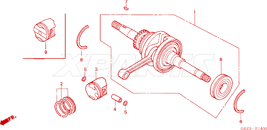 Billede af RING SET,PISTON(S