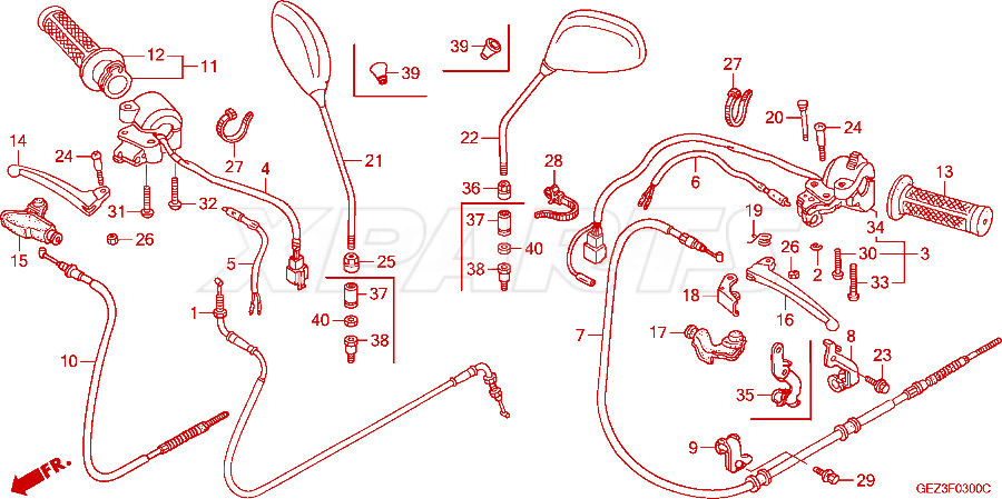 Picture of CABLE COMP,RR BRK