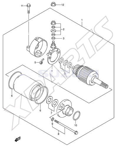 Billede til varegruppe STARTING MOTOR (DR-Z400EY/ EK1/ EK2/ EK3/ EK4)