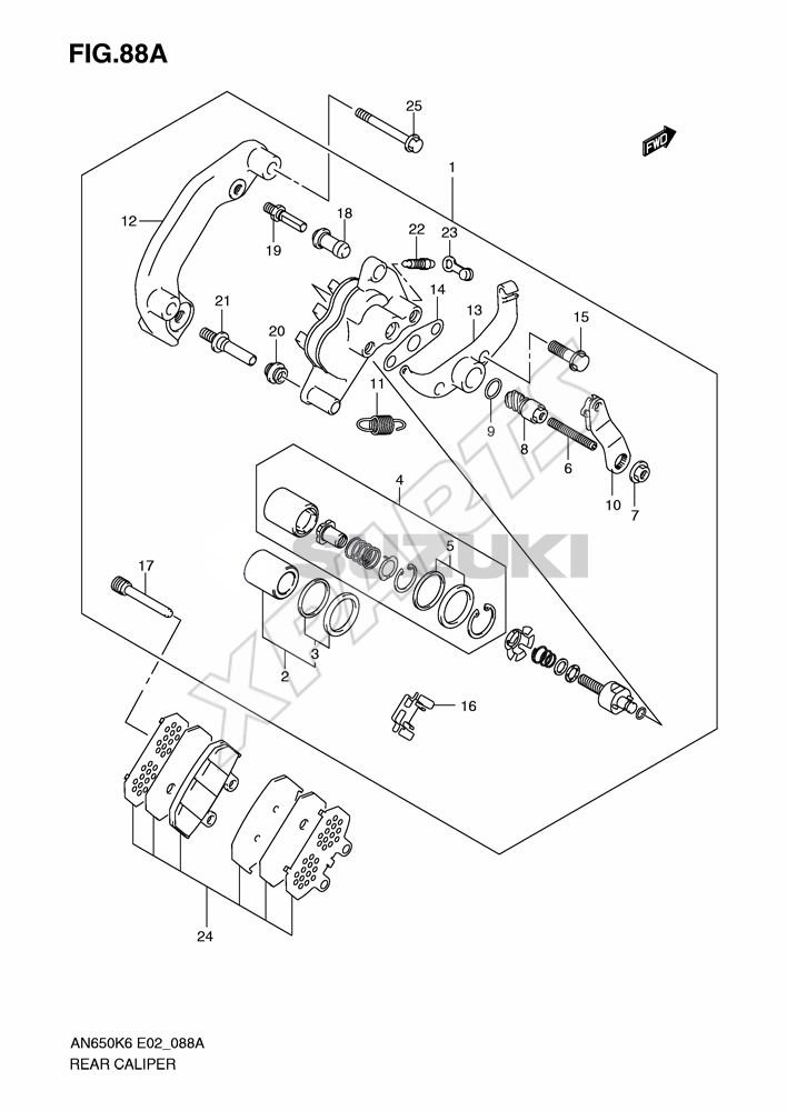 Billede til varegruppe REAR CALIPER (MODEL K9/ L0)
