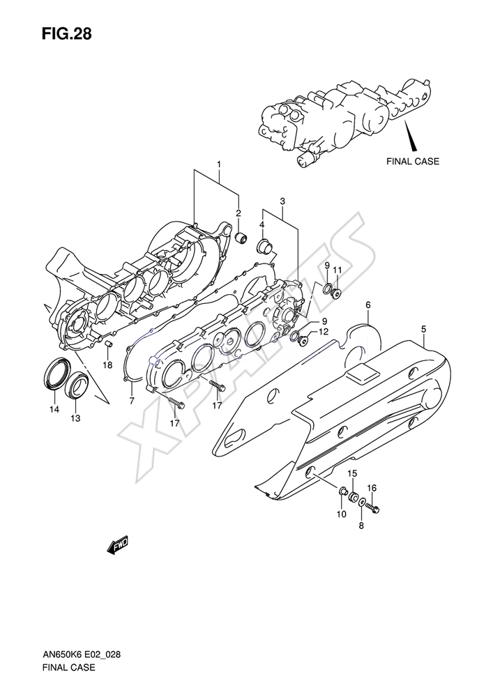 Billede til varegruppe CASE FINAL (AN650K6/ K7/ K8/ K9/ L0)REFER TO FIG.29(D-10) FOR  AN650AK6/ AK7/ AK8/ AZK8/ AK 9/ AL0