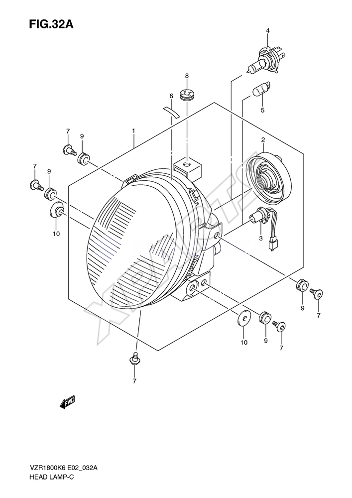 Billede til varegruppe HEADLAMP (VZR1800NK8/ NK9/ NU2K8/ NUFK9)
