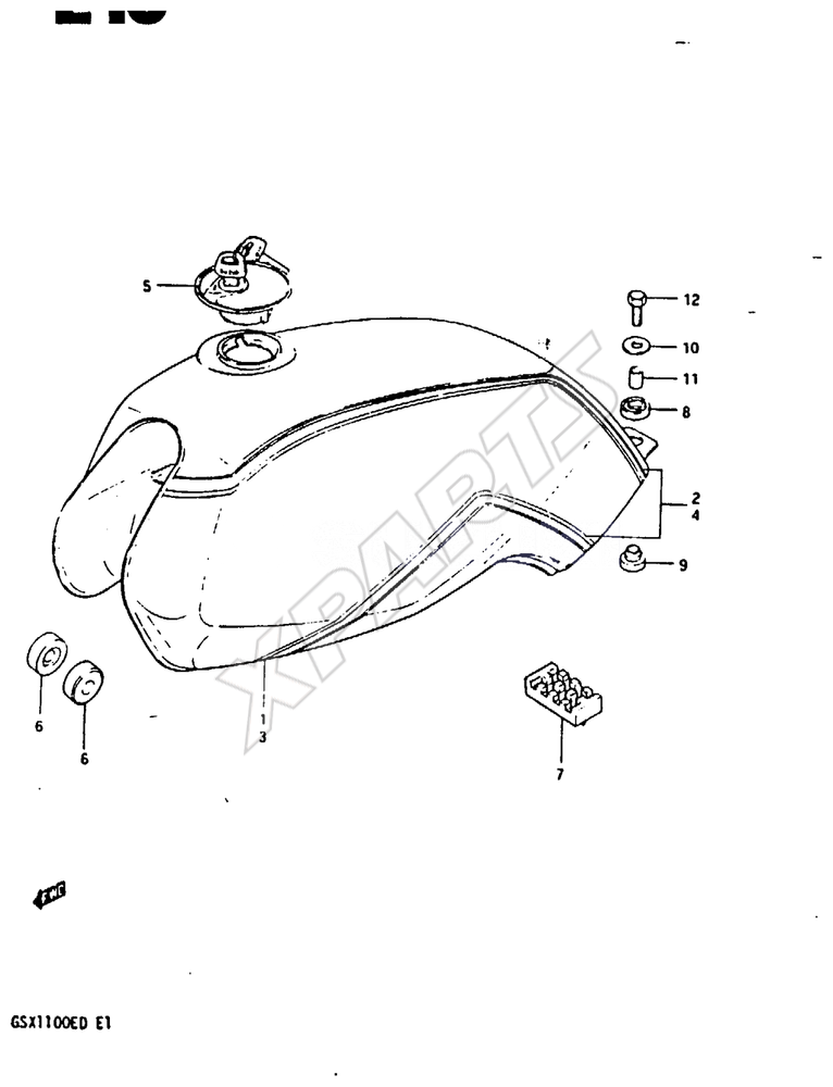 Billede til varegruppe FUEL TANK (GSX1100DESD)