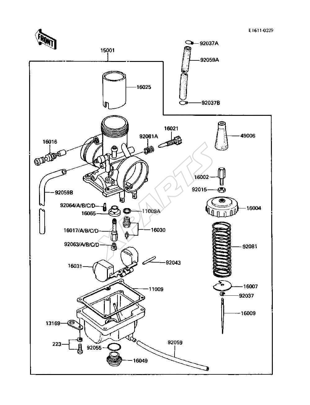 Billede til varegruppe Carburetor(KDX80-C1 / C2 / C3)