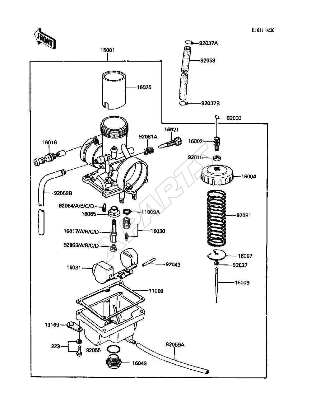 Billede til varegruppe Carburetor(KDX80-C4 / C5)
