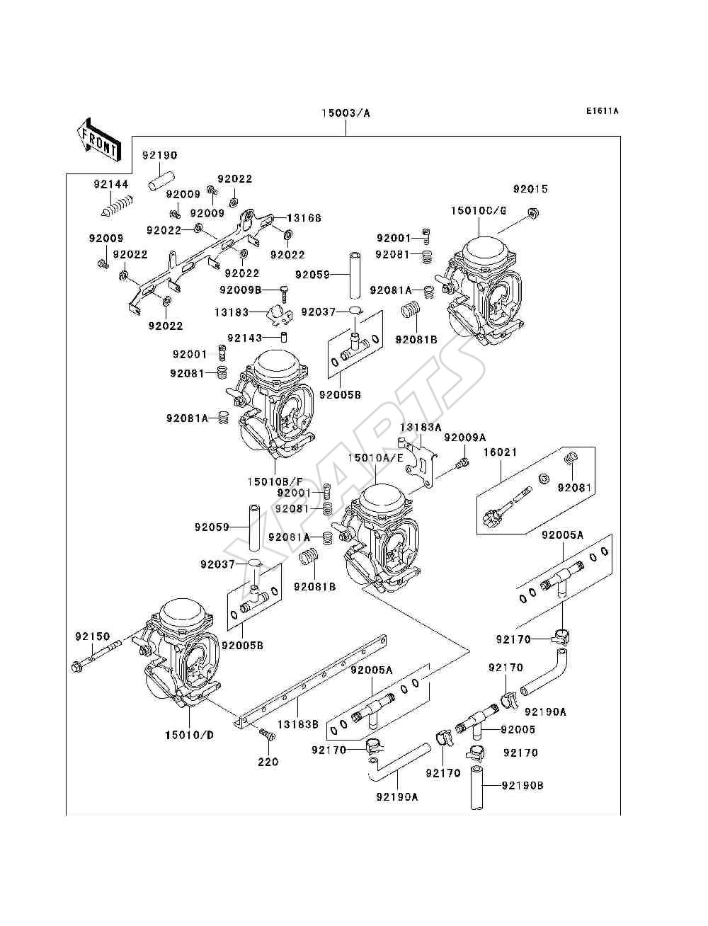 Bild für Kategorie Carburetor(ZX1100-D2 / D3)