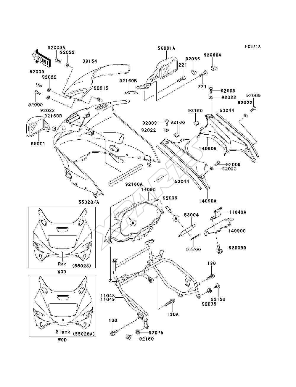 Picture for category Cowling (ZX1100-E2 / E3)