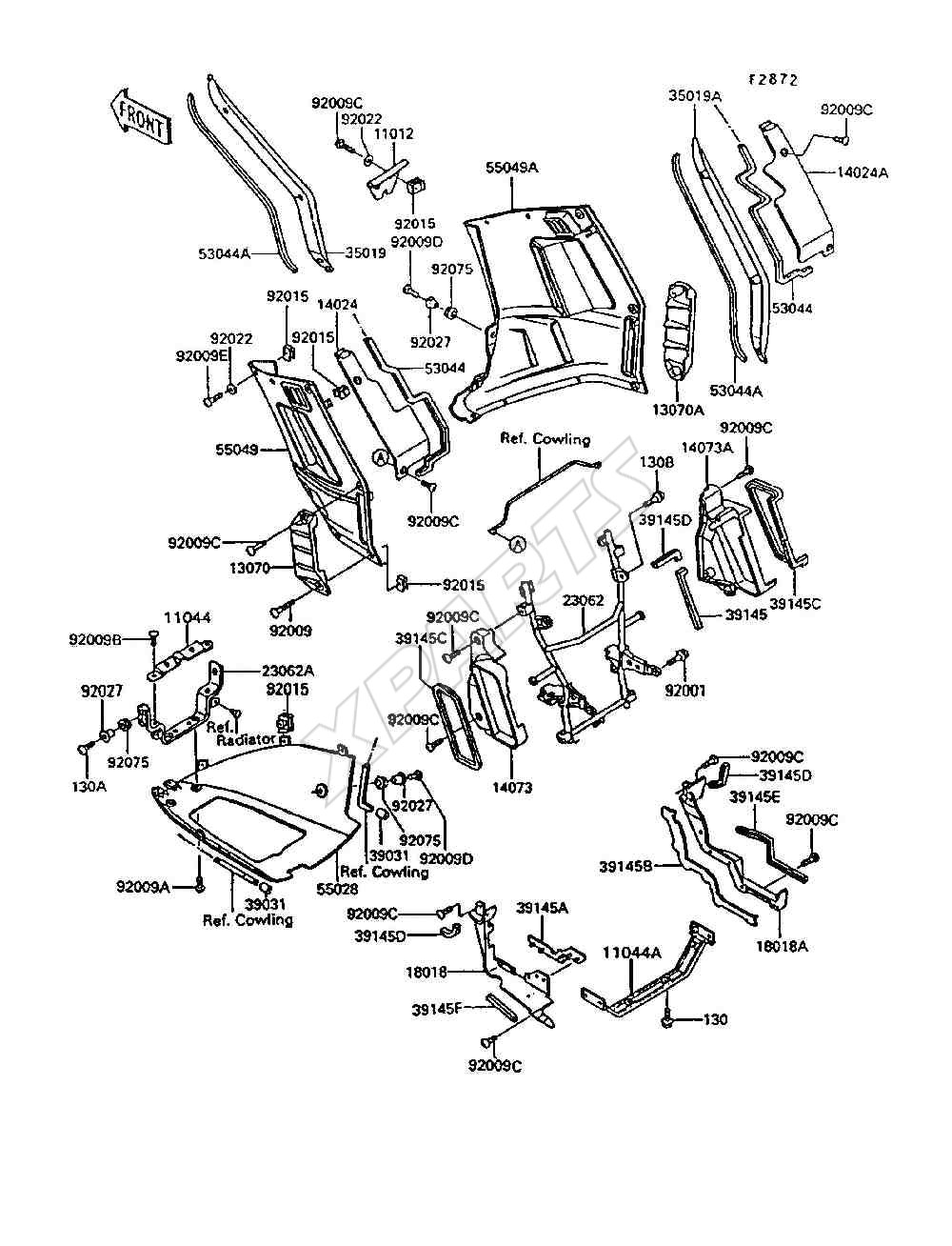 Billede til varegruppe Cowling Lowers(ZG1000-A7 / A8)