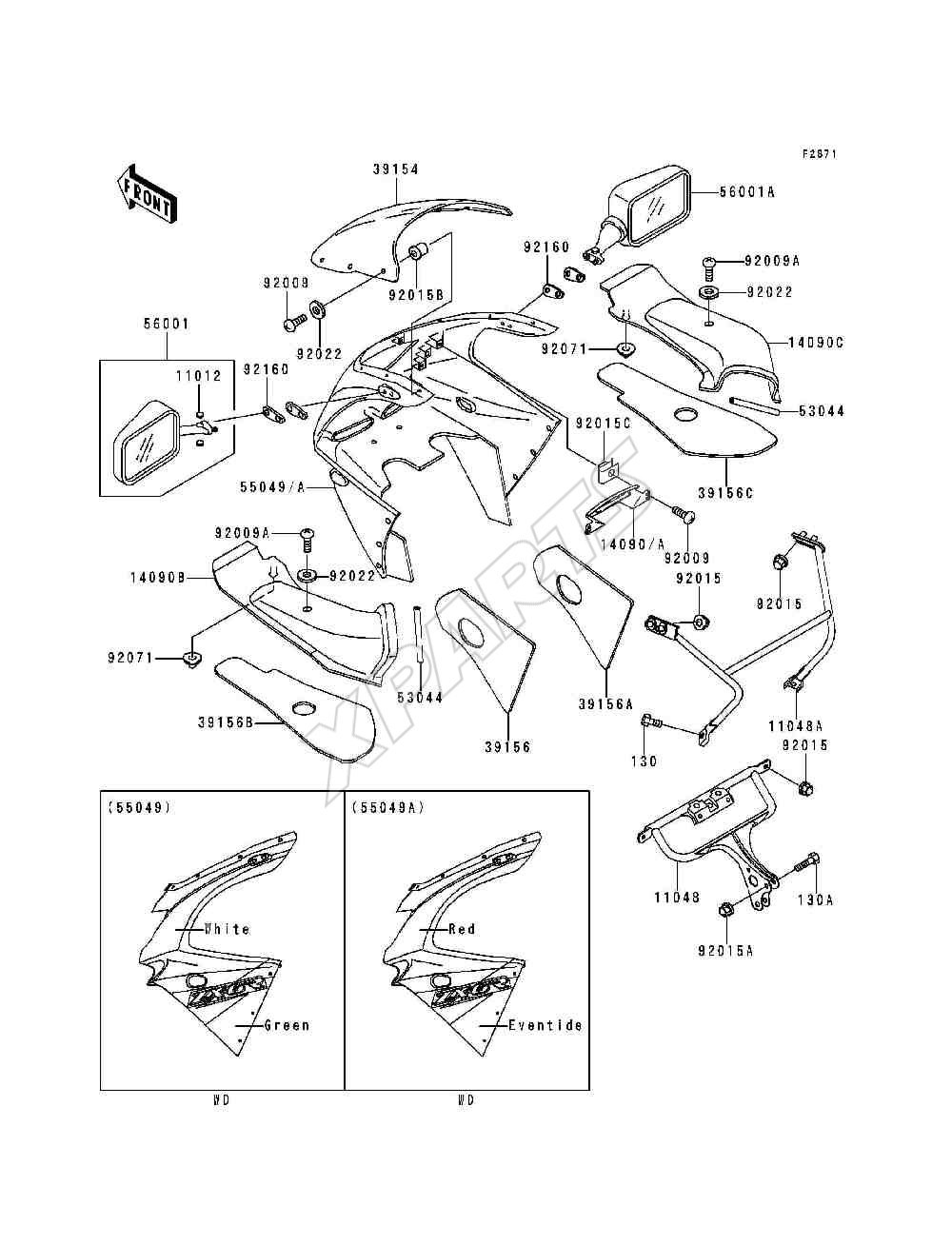 Picture for category Cowling(ZX600-F1)